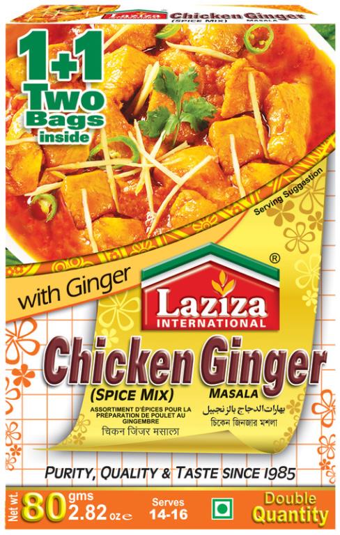 LAZIZA CHICKEN GINGER MASALA 90G