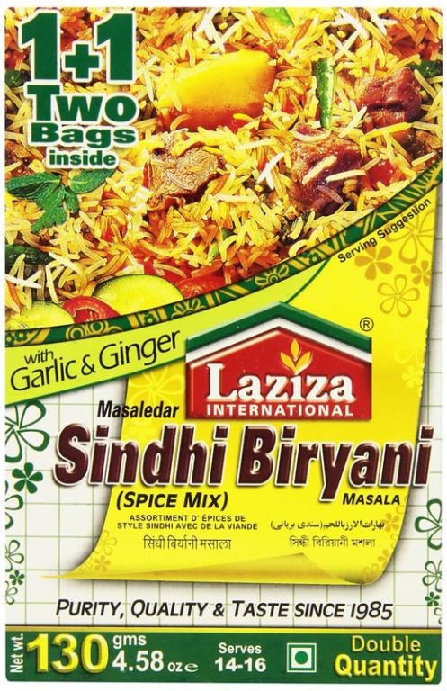 LAZIZA SINDHI BIRYANI MSL 130G