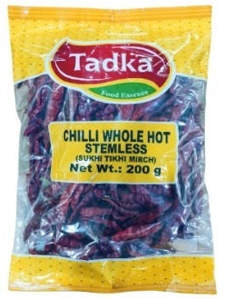 Tadka Chilli Whole Hot Stemless 200g